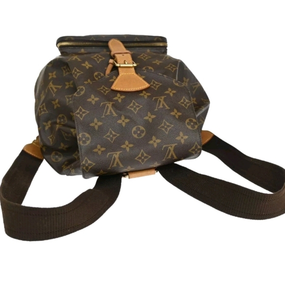 LOUIS VUITTO Montsouris GM Backpack Bag Monogram Leather Brown BAG - Picture 8 of 14